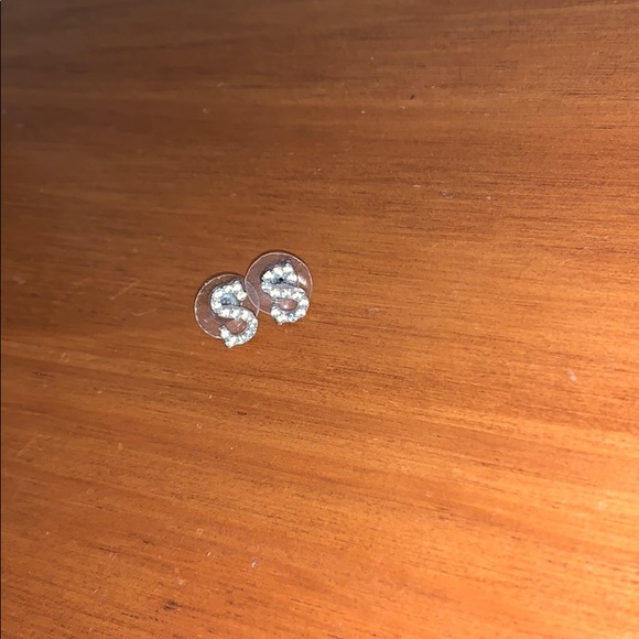 Diamond “S” Earrings - Picture 6 of 6